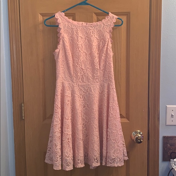 City Studio Dresses & Skirts - Pink crochet lace dress City Studio Dresses & Skirts - Pink crochet lace dress